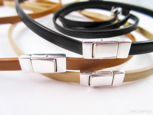 DIY Plain Leather Bracelet With A Clasp