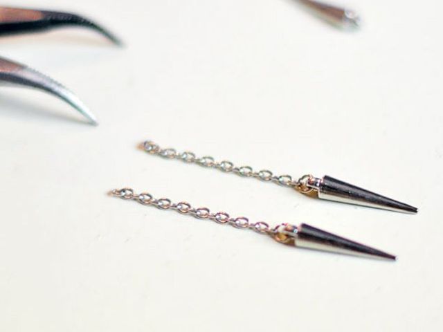 Picture Of diy spike earrings for parties  5