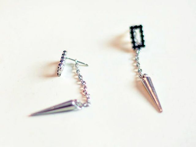 Picture Of diy spike earrings for parties  6