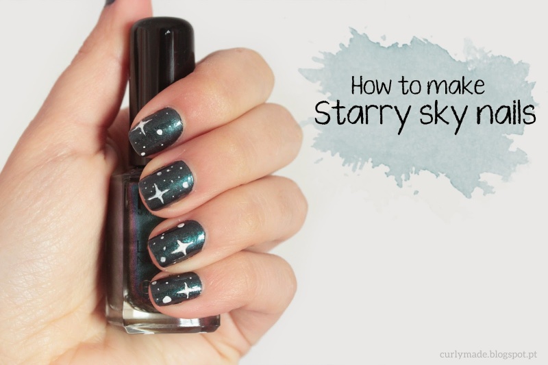 Diy starry sky nail art  1
