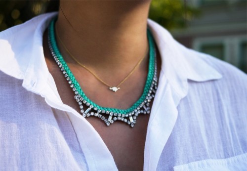 braided rhinestone necklace (via honestlywtf)
