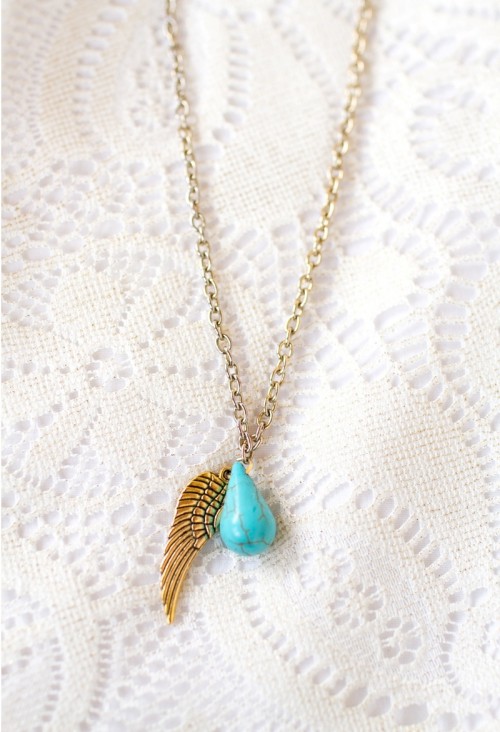 DIY Upcycled Angel Wing Charm Necklace