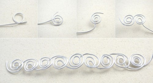DIY Wire Bangle Bracelets With Beads