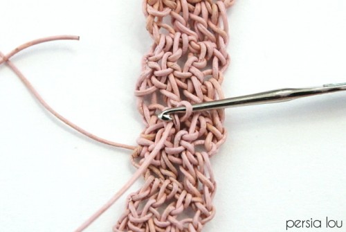 DIY Crochet Leather Tassel Bracelet