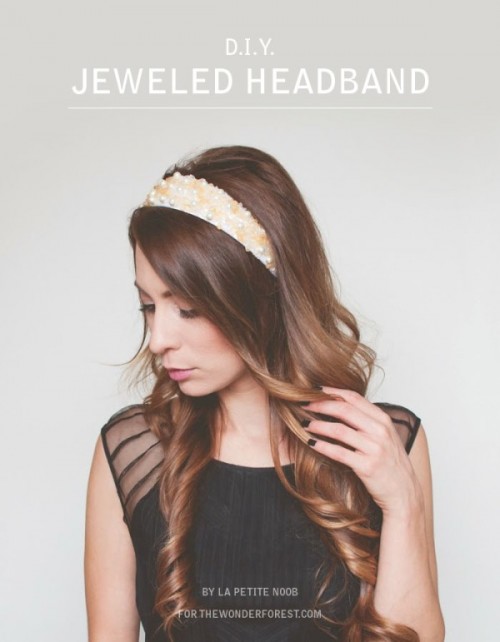 Easy And Lovely DIY Jeweled Holiday Headband