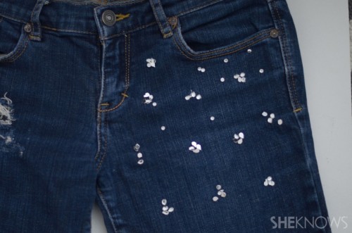 Easy DIY Embellished Denim Shorts