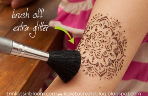 Easy DIY Glam Glitter Tattoo