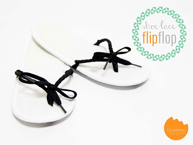 Easy diy shoeslace flip flops  1
