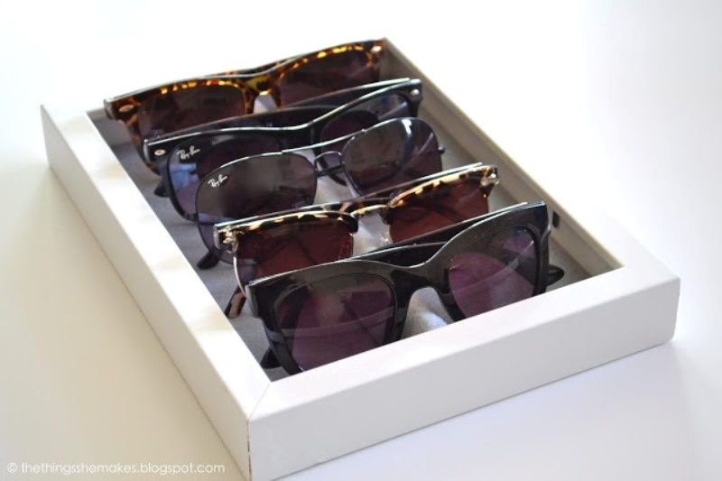 Easy diy sunglasses storage tray  1