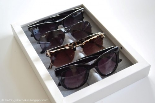 Easy DIY Sunglasses Storage Tray