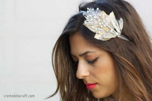 Easy To Make Beaded Bridal Headband