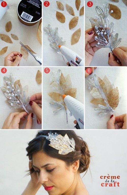 Easy To Make Beaded Bridal Headband