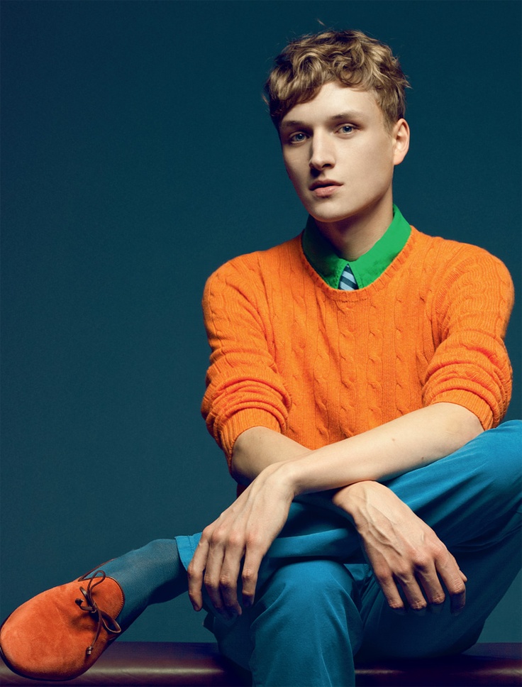 Edgy bright men outfits for work  6