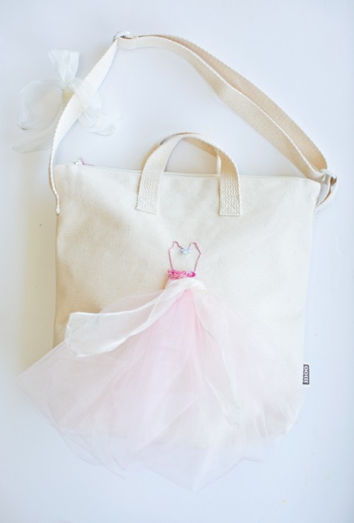 Feminine DIY Ballerina Tulle Tote Bag