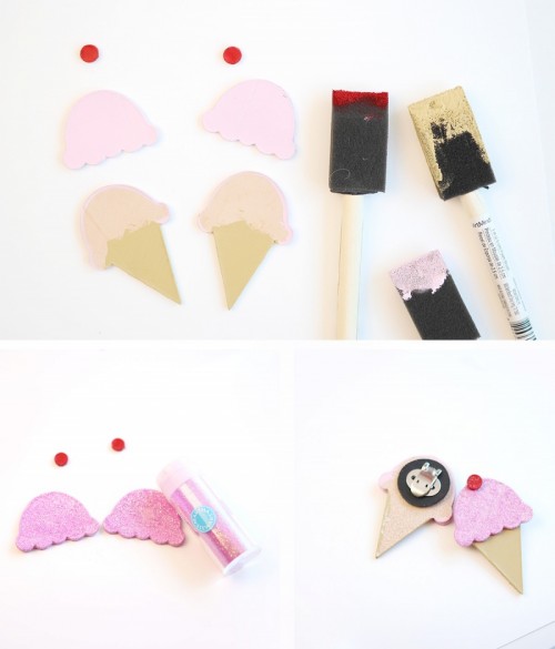 Fun And Cute DIY Ice Cream Cones Flats