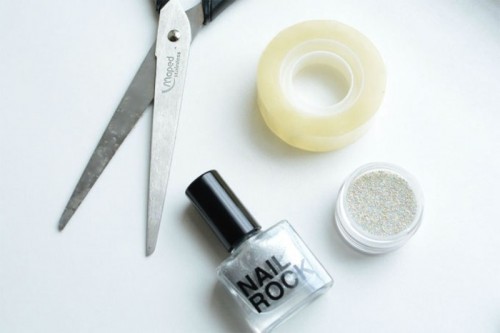 Glam DIY Caviar Strips Nail Art For The Party