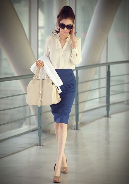 Gorgeous And Girlish Pencil Skirt Outfits For Work