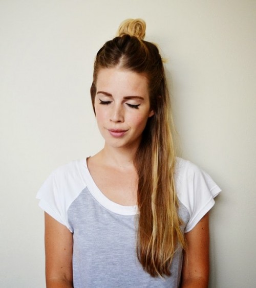 How To Rock A Perfect Half Top Knot Hairstyle: 21 Cool Ideas