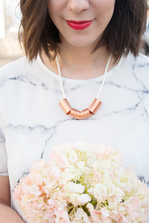 Minimalist DIY Necklace From Copper Piping