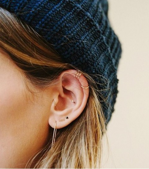The Hottest Trend: 20 Multiple Earrings Ideas