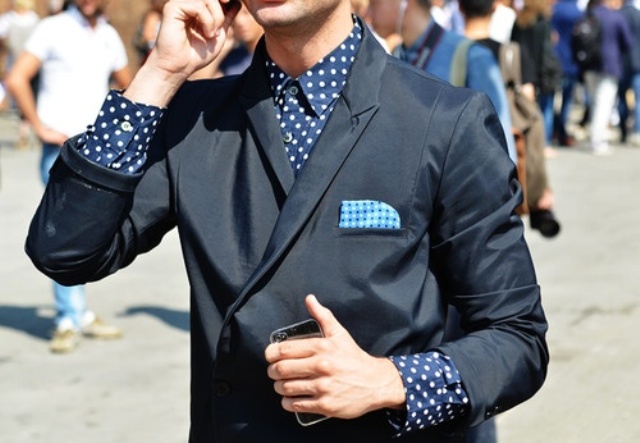 Polka dot men outfits for work  5