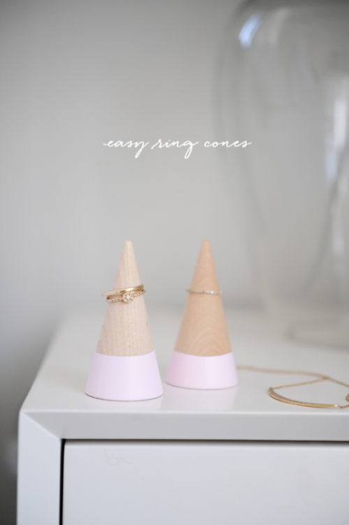 Pretty DIY Cones For Storing And Displaying Your Rings