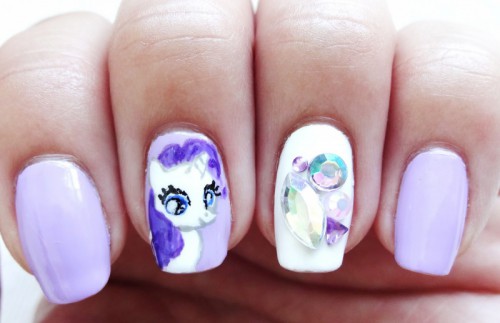 Pretty DIY My Little Pony Manicure
