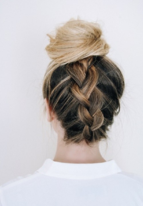 Quick And Whimsy DIY Messy Braided Bun