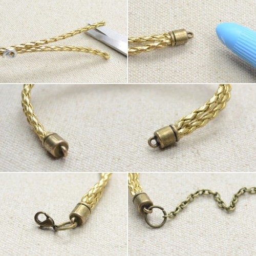 Refined DIY Leather Cord Bracelet With Pearls