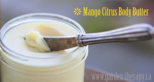mango and lemon body butter (via gardentherapy)