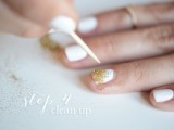 simple-and-pretty-diy-glittery-gold-and-white-manicure-6