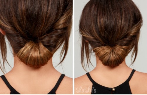 Simple Yet Pretty DIY Day To Night Chignon Hairstyle