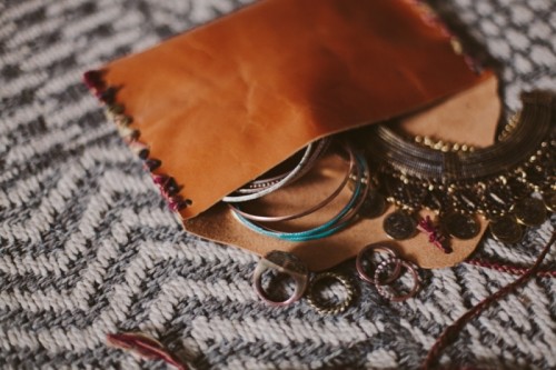 Small And Easy DIY Leather Jewelry Pouch