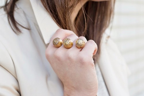 Sparkly DIY Two Finger Statement Ring