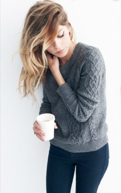 Stylish And Comfy Sweater Work Outfits For Girls