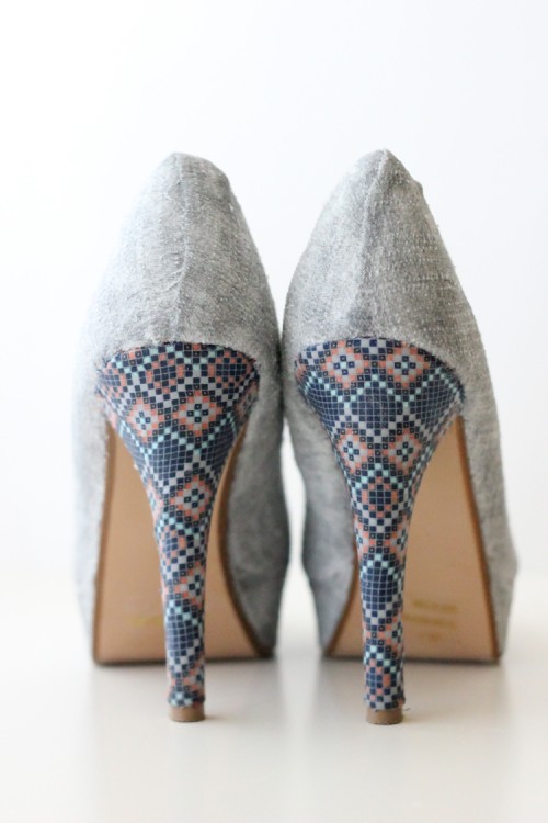 Stylish DIY Fabric Covered Shoes