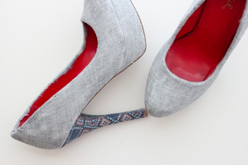 Stylish DIY Fabric Covered Shoes