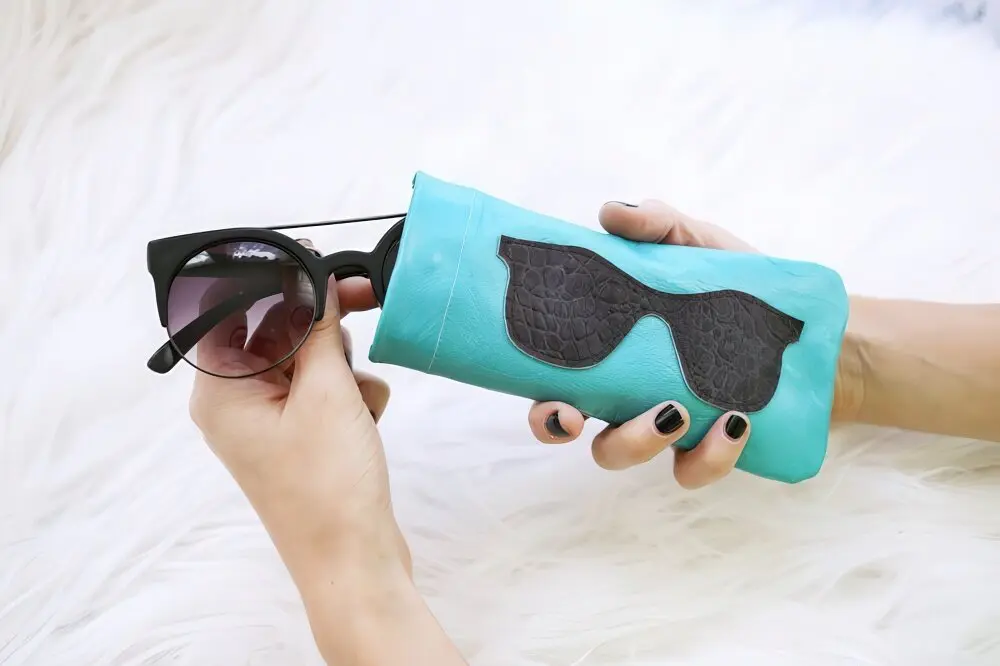 Stylish diy leather sunglasses holder  3