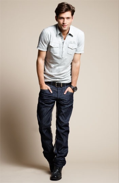 Picture Of stylish men looks with jeans suitable for work  20