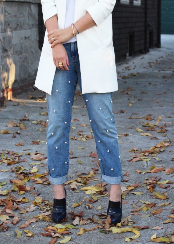 The hottest fashion trend 10 pearl embellished denim outfits  10