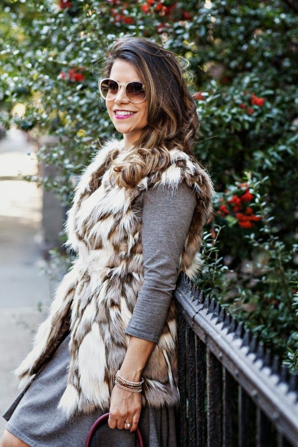 Trendy fall layer looks with fur  15